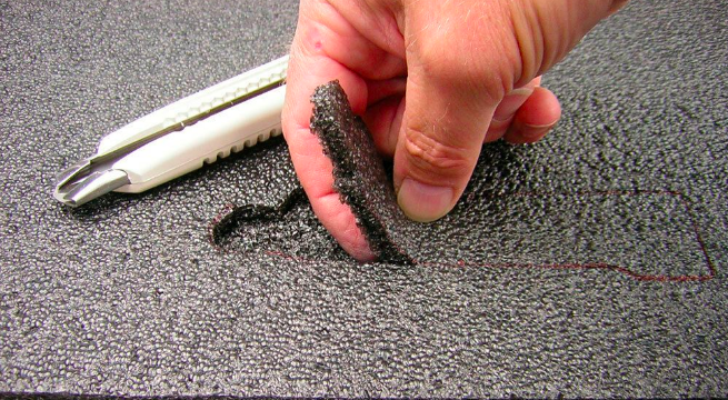Cutting Our Kaizen Foam Inserts